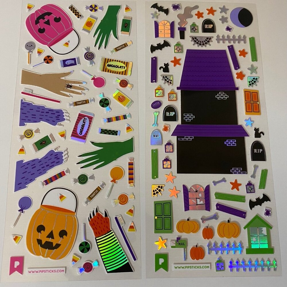 Pipsticks Candy & Haunted House Halloween Stickers